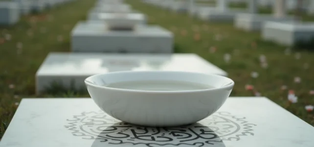Pourquoi place-t-on un bol d&rsquo;eau sur les tombes musulmanes ? Traditions et sens