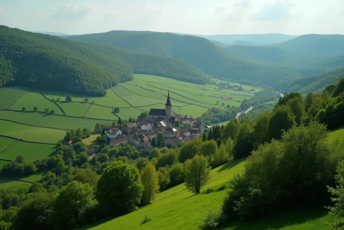 Paysage rural et patrimoine architectural de la communauté de communes de Beynat en Corrèze